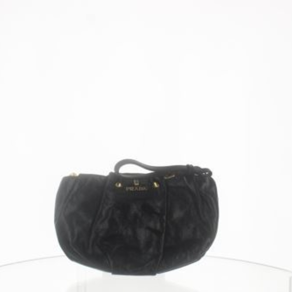 PRADA handbag in leather black 6" X 1" X 9"
